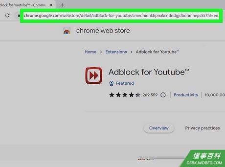 Step 2 打开Adblock for YouTube扩展程序页面...