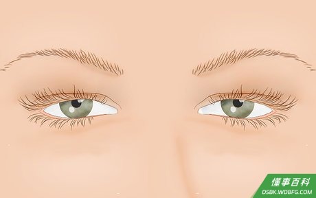 Step 4 半闭上眼睛。
