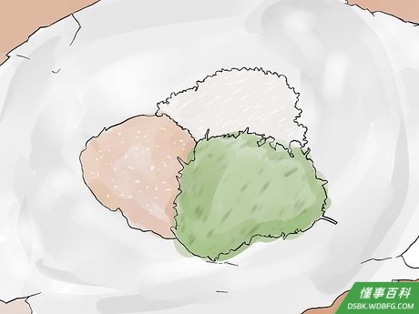Step 2 把110克茶叶，250克米饭和 2茶匙糖放在炒锅底部。