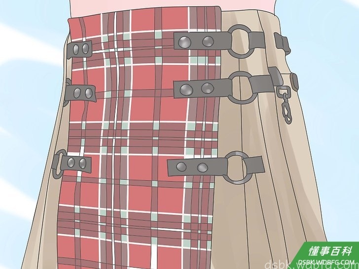 Step 3 穿上短裙。