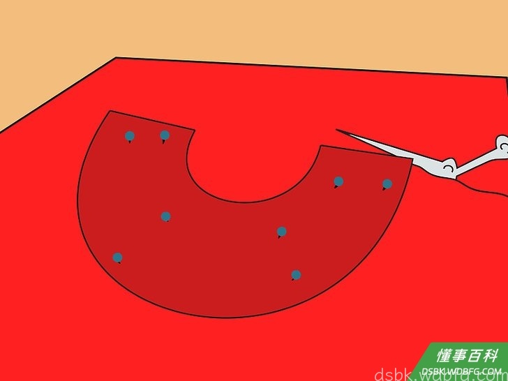 Step 8 剪出另一片布片。