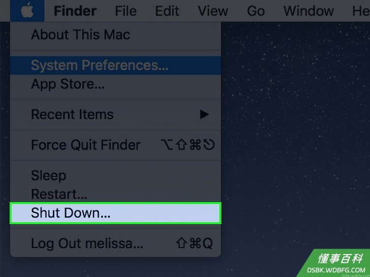 Step 1 关闭你的Mac电脑。