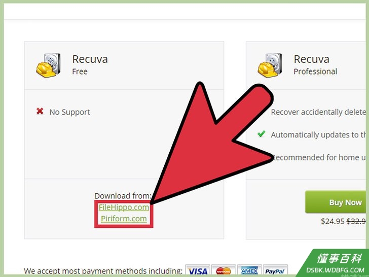 Step 3 点击“FreeHippo.com”或“Piriform.com”。