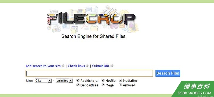 Step 2 访问 Filecrop.com。