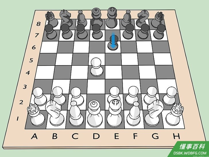 Step 1 将王前面的兵走到e6。