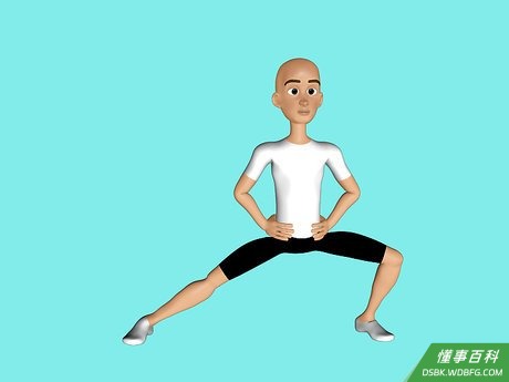 Step 5 右膝向下弯曲。