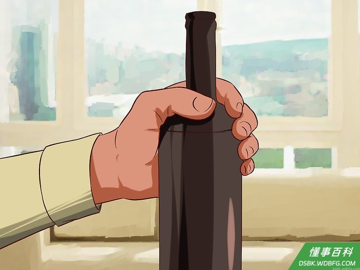 Step 3 抓稳酒瓶。