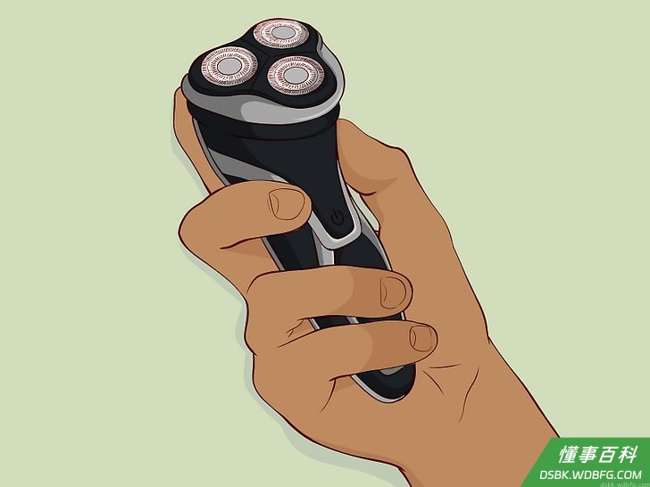 Step 2 用惯用手握住剃须刀。