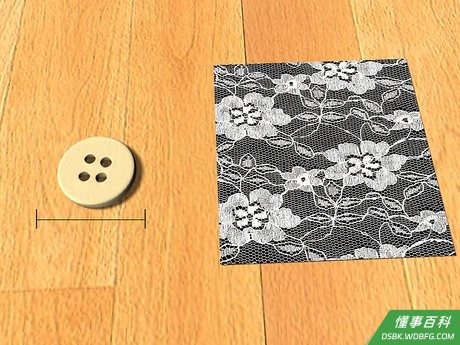 Step 1 确定纽扣的大小。