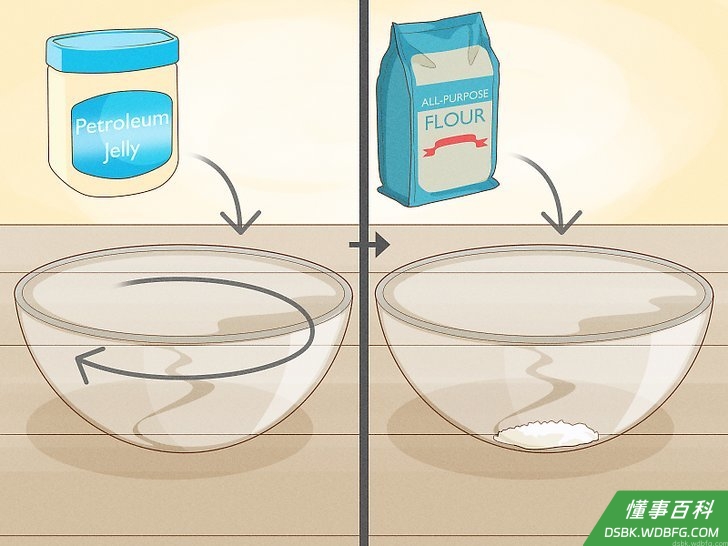 Step 5 用凡士林诱捕害虫。