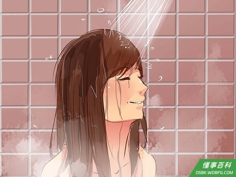 Step 2 睡前用热水淋浴或泡澡。